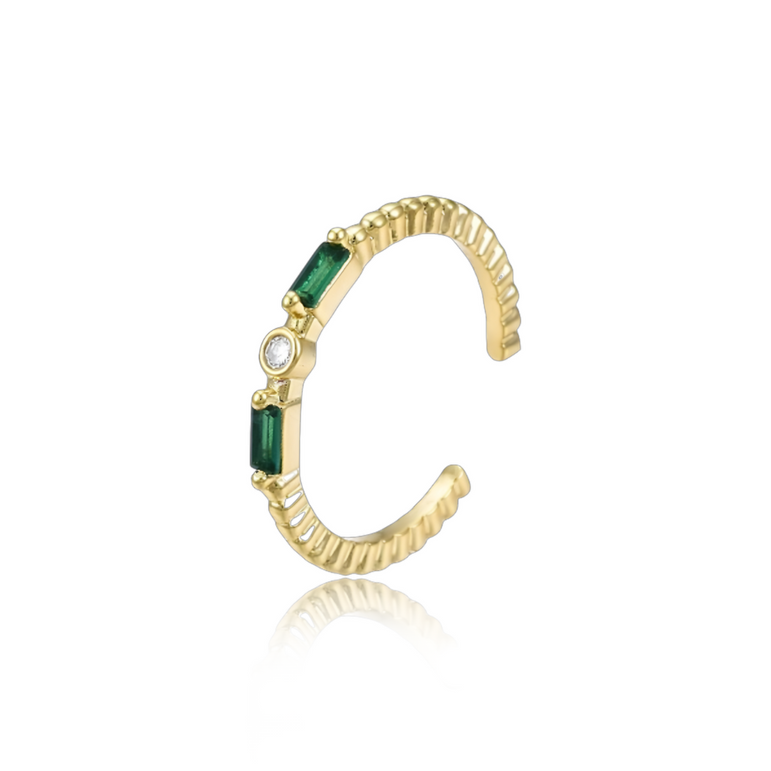 RECTANGLE GREEN RING