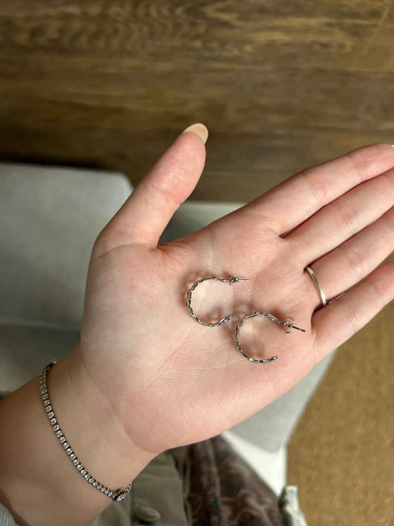 Silver Hearts Earrings