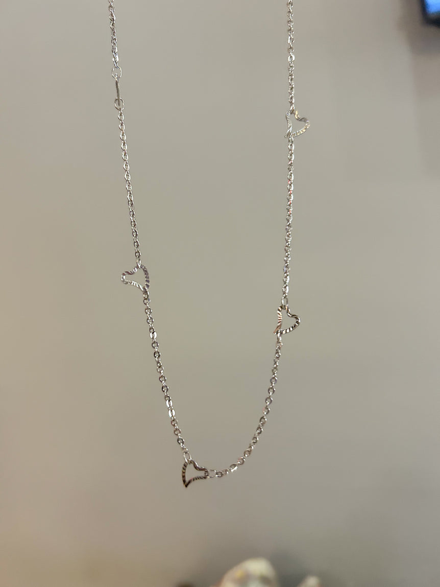 Silver Tiny Hearts