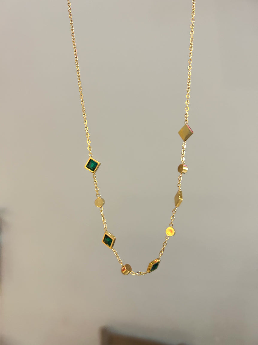 Green Diamond Necklace