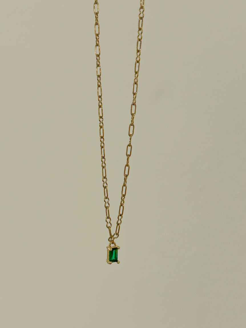 Green Rectangle Necklace