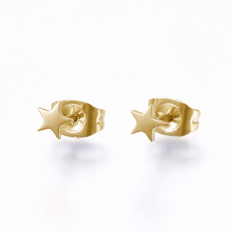 Gold Star Earrings